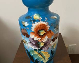 large blue vase