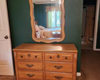 Dresser with matching mirror