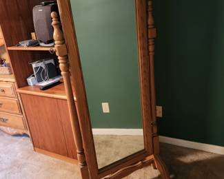 Full length cheval swivel mirror on stand