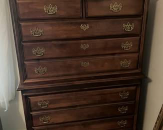 Highboy chest w 6 drawers, Mobel Furn.
