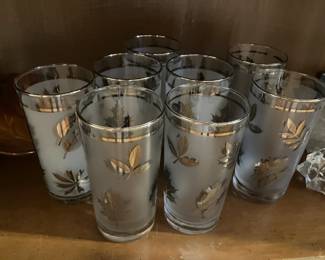 Gold leaves glasses