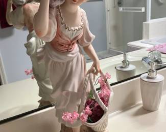 Large 16" Ardalt porcelain girl w basket