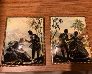 Pair of vintage silhouettes