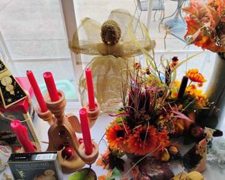 Assortment of Christmas Decor and Ornaments