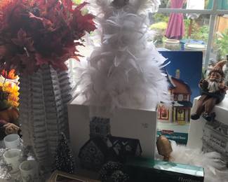 Assortment of Christmas Decor and Ornaments