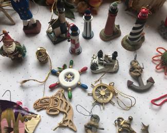 Assortment of Christmas Decor and Ornaments