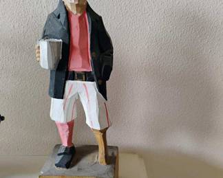 Carved Wood Pirate Sculpture