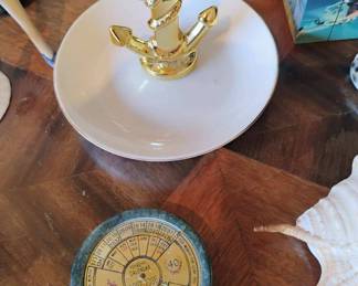 Ceramic Anchor Trinket Dish, 40 Year Perpetual Desk Calendar