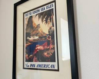 Framed Print of Pan American South Sea Isles Travel Poster