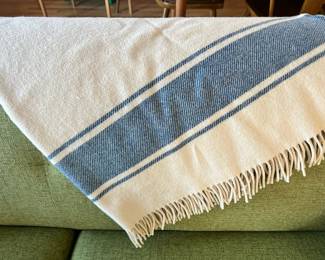 Pendleton Blue/White Striped Blanket