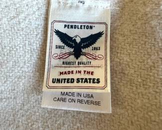 Pendleton Blue/White Striped Blanket