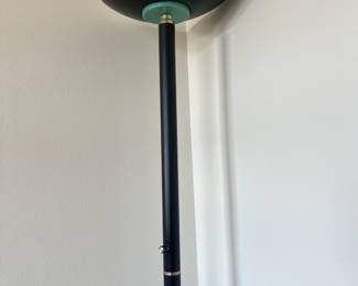 Black Torchiere Halogen Floor Lamp