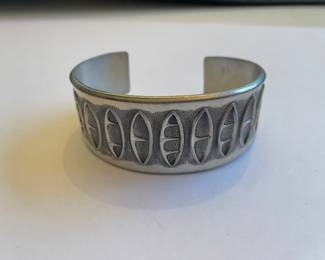 Norwegian Pewter Cuff Bracelet
