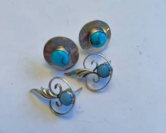 Blue Opal Earrings, Turquoise Earings