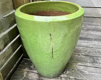 Green Glaze Ceramic Planter