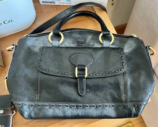 Douney & Bourke Black Florentine Pocket Satchel

