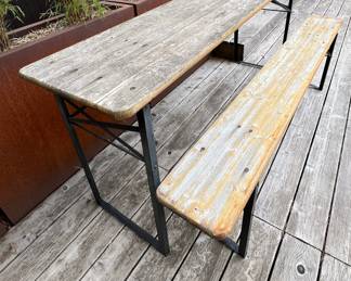 German Beer Garden Table and Benches