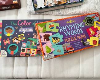The Color Of Us 30-piece Puzzle, Eeboo Rhyming Words Puzzle Pairs