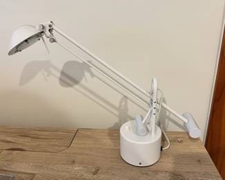 MCM White Cantilever Desk Lamp