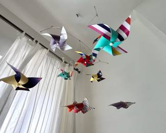 Colorful Pinwheel Nursery Mobile