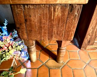 Antique Solid Wood Butcher Block