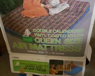Sears Double Calendered Vinyl Coated Nylon Queen Size Air Mattress