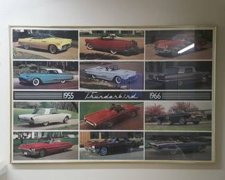 1955-1966 Ford Thunderbird Classic Cars Framed Poster