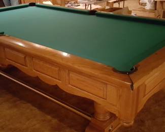 Vintage Brunswick Prestige Oak Pool Table