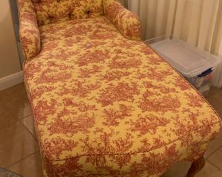 French Tufted Chaise Lounge 