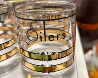 Vintage Baseball Bar Glasses