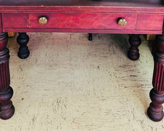 Fluted leg buffet/ desk/ island  with drawer