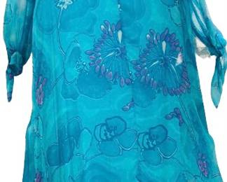 VINTAGE Printed Chiffon Gown