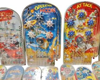 Vintage collection of Toy pinball