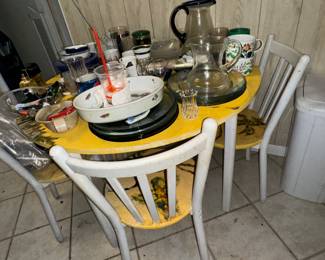 Unique hand painted kitchen table