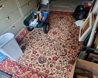 a rug in the garage... starting a new trend! 