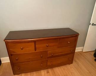 Maple Dresser with glass top