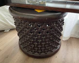 a pair of these unusual lamp tables