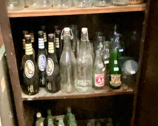 Pop and beer bottles