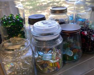 Glass marbles, rocks