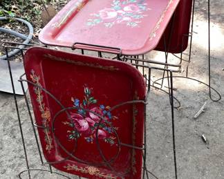 Fantastic metal tv tray set
