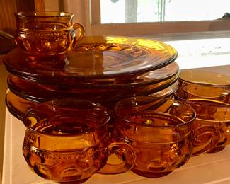 Amber glass snack sets!
