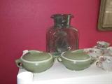 Hall double handled sugar bowls.