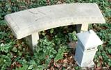 Concrete garden bench