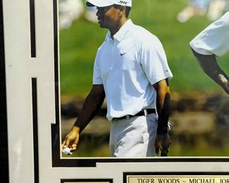 Tiger Woods and Michael Jordan playing golf together