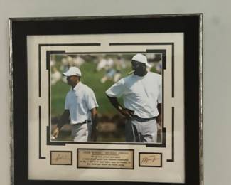 Tiger Woods and Michael Jordan playing golf together