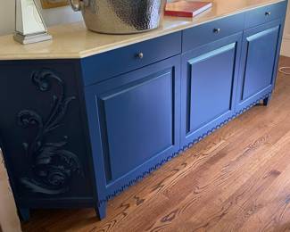 Painted Buffet with Granite Top 8' 96" W x 20" D x 36" H $750