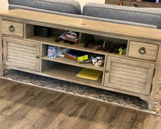 Media Cabinet 74" W x 18" D x 30" H $200, AS IS 