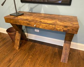 One Drawer Wood Desk 47.5" W x 18" D x 30" H $225