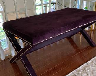 Purple Nail Headed Bench 42.5" x 21" D x 19" H $250 