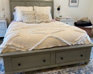 Gray Queen Bedframe with Storage $375